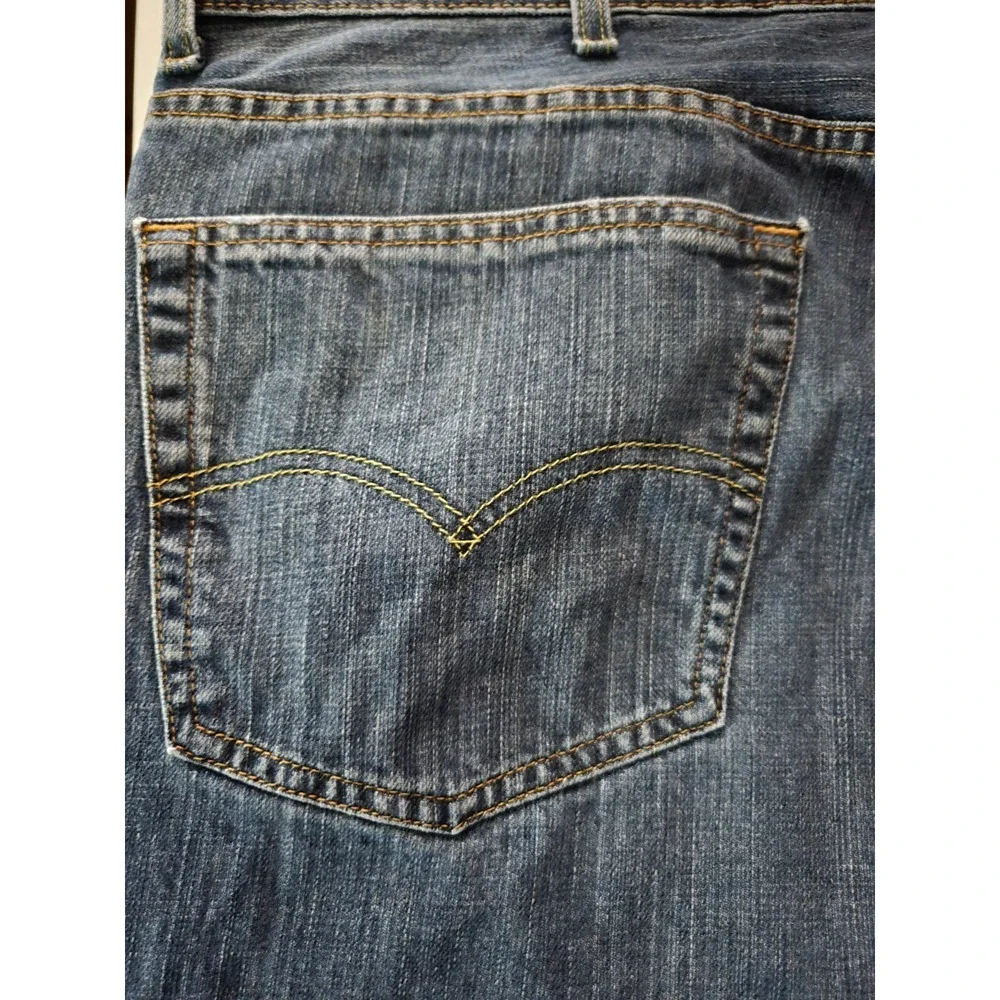 Levi's 550 Relaxed Fit Straight Blue Denim Jeans Rugged Mens‎ Sz 42 x 29